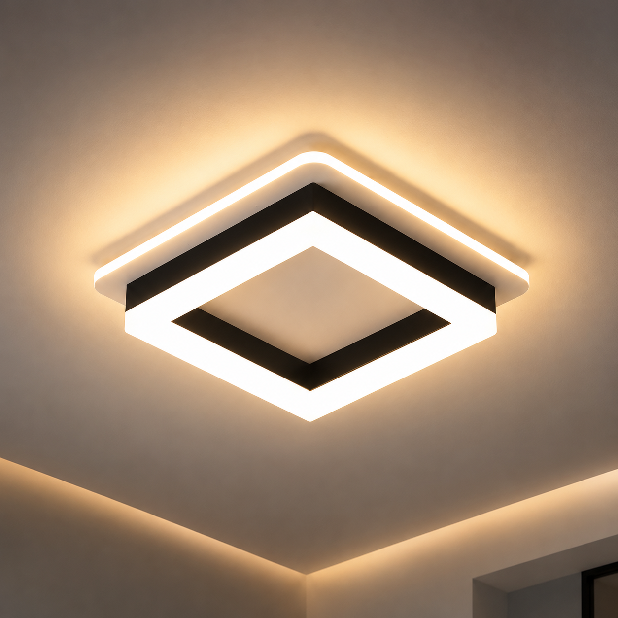Modern Square LED Flush Mount Ceiling Light