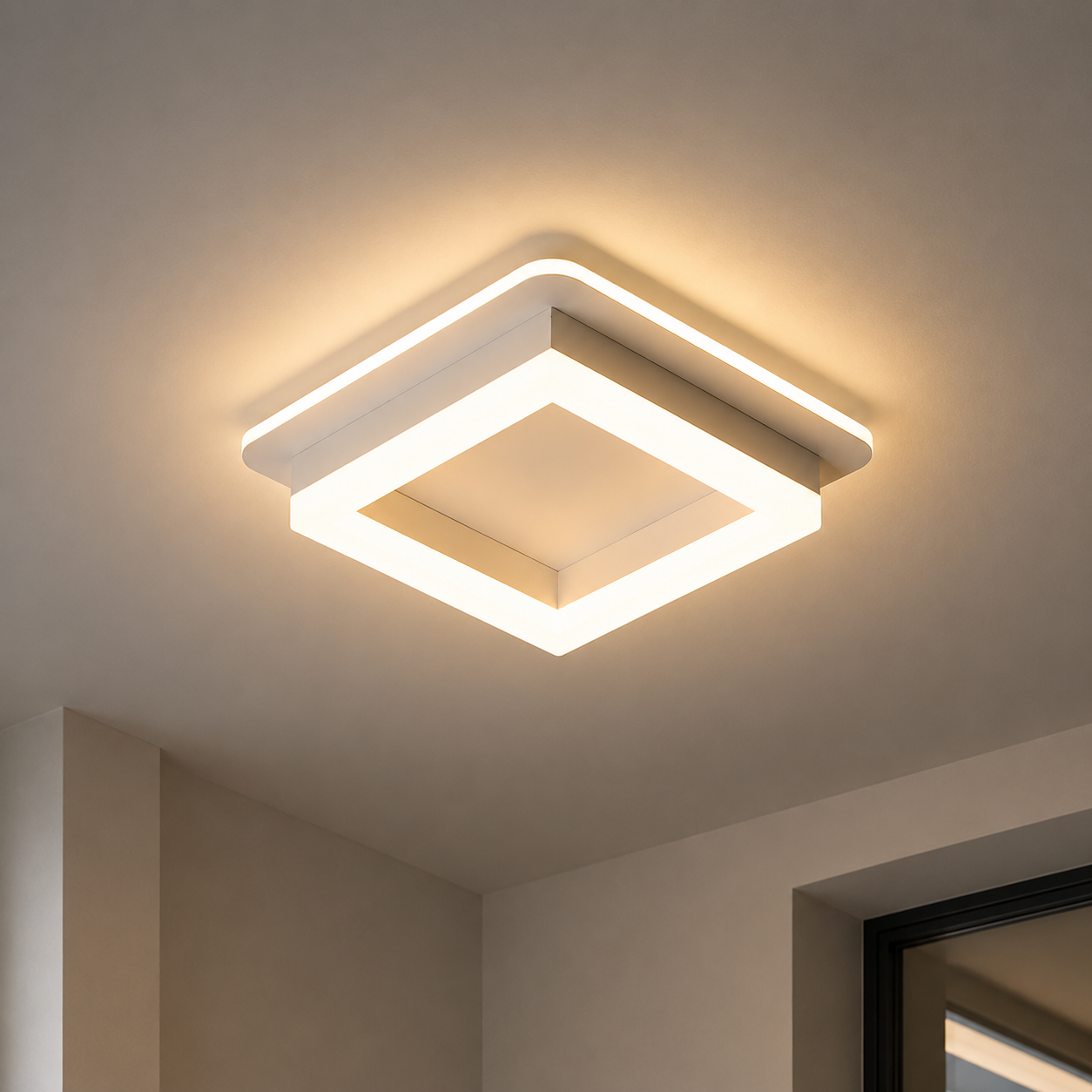 Modern Square LED Flush Mount Ceiling Light