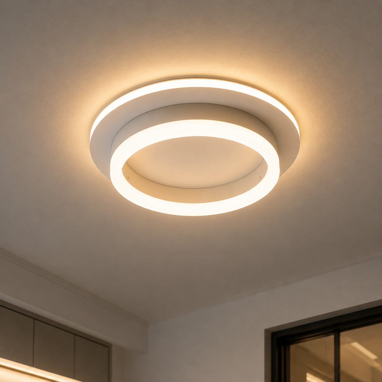 Modern Halo LED Flush Mount Ceiling Light