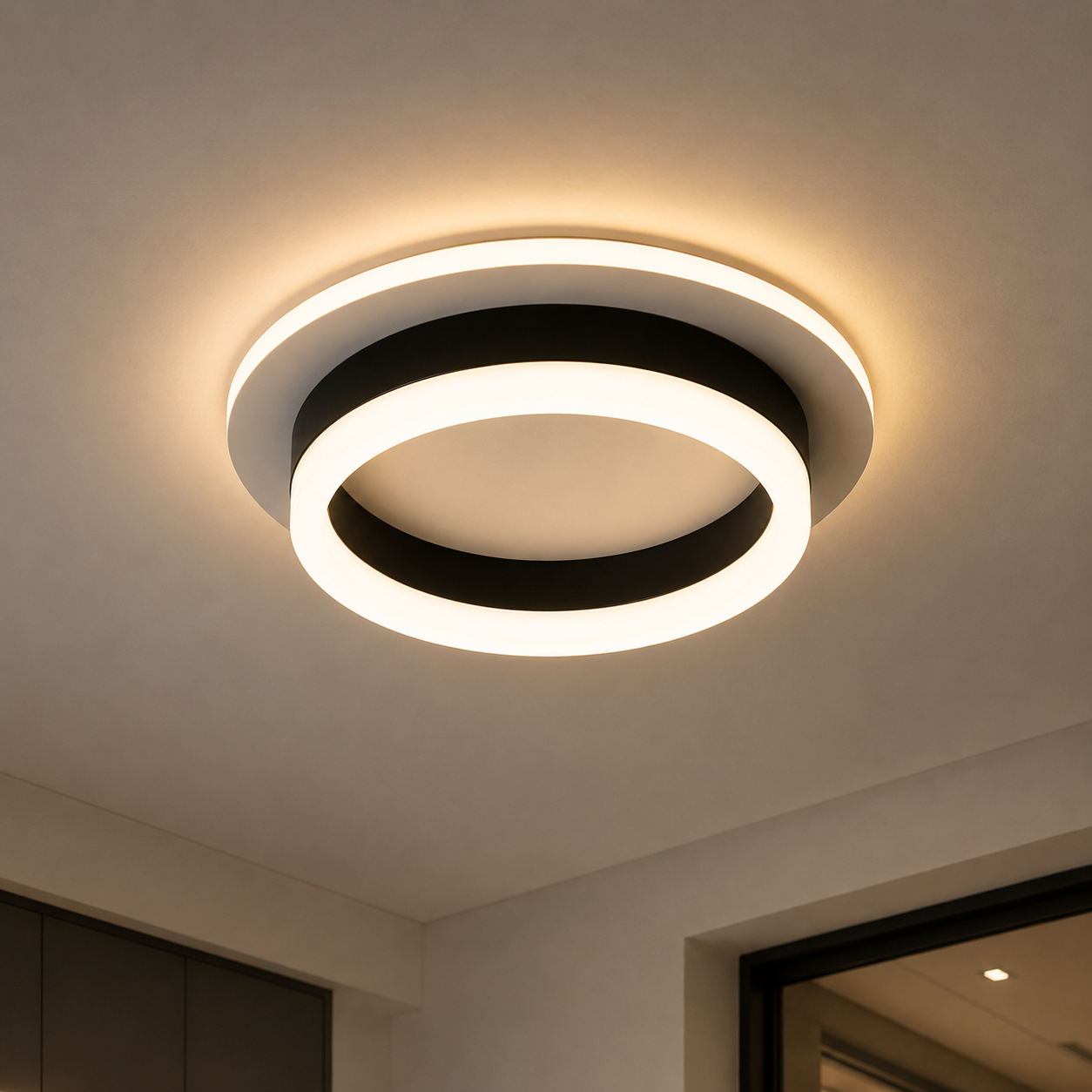Modern Halo LED Flush Mount Ceiling Light
