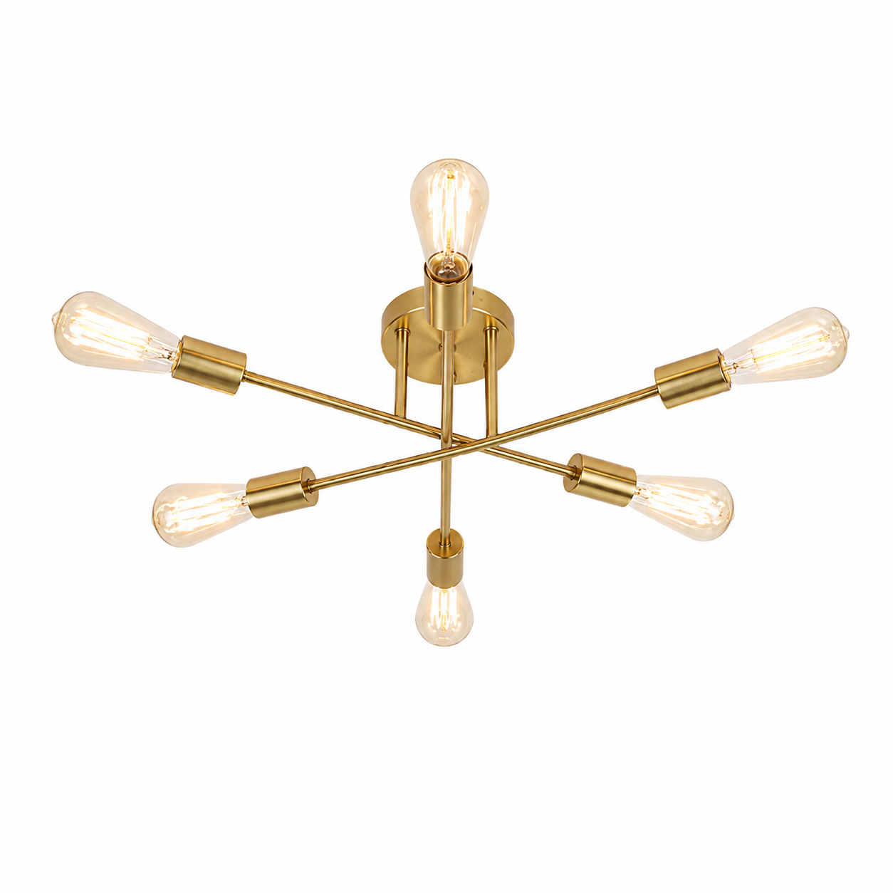 Mid-Century Brass Sputnik Chandelier for Dining & Living Rooms