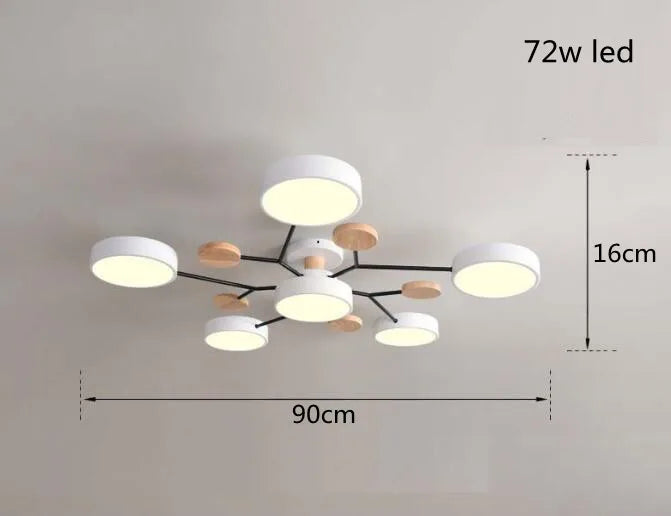 Contemporary Multi-Arm LED Chandelier for Living Room