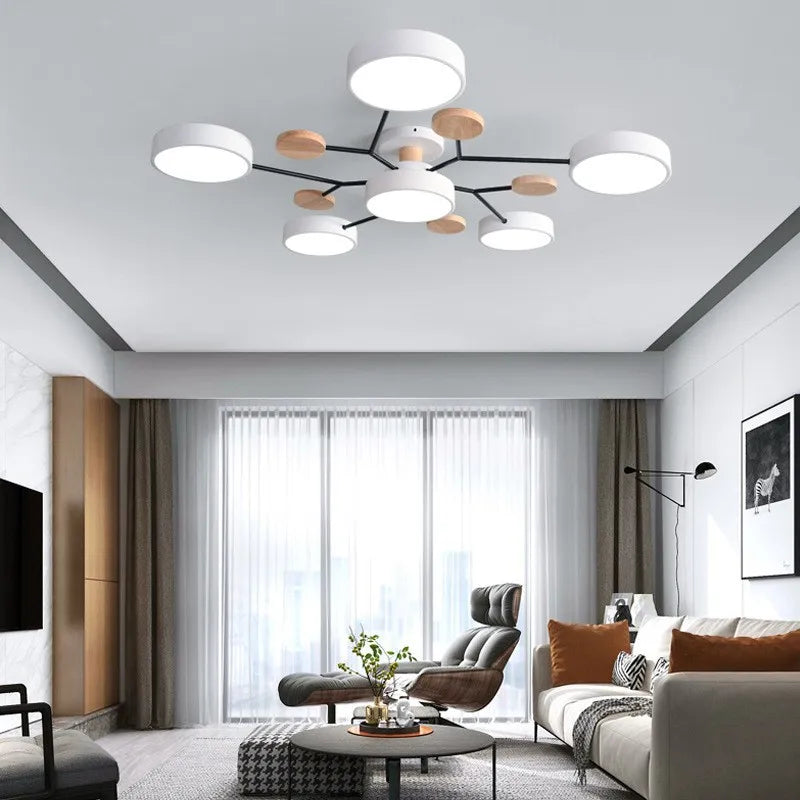 Contemporary Multi-Arm LED Chandelier for Living Room
