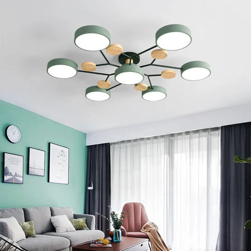 Contemporary Multi-Arm LED Chandelier for Living Room