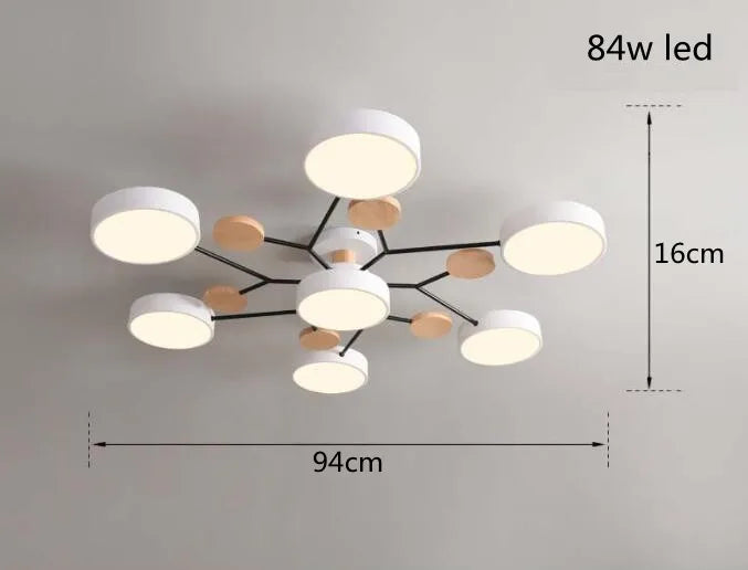 Contemporary Multi-Arm LED Chandelier for Living Room
