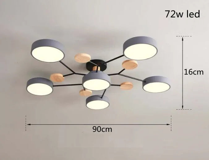 Contemporary Multi-Arm LED Chandelier for Living Room