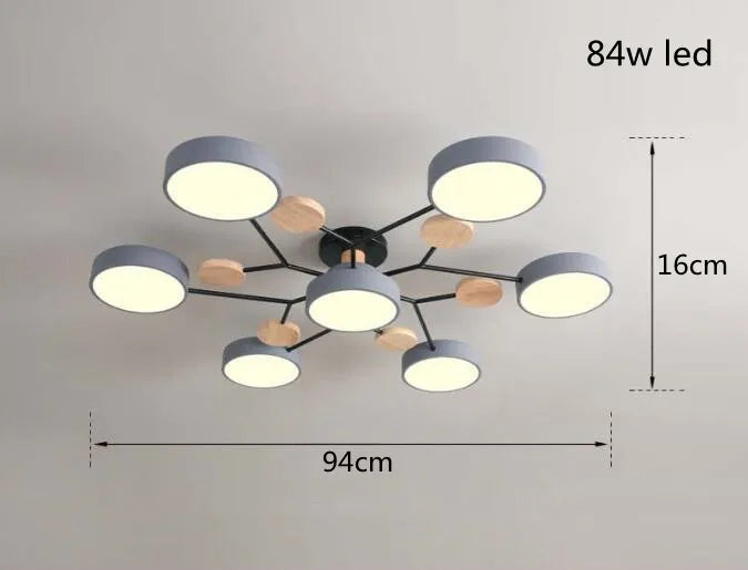 Contemporary Multi-Arm LED Chandelier for Living Room