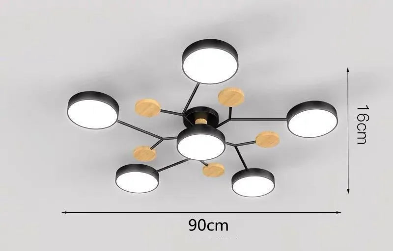 Contemporary Multi-Arm LED Chandelier for Living Room