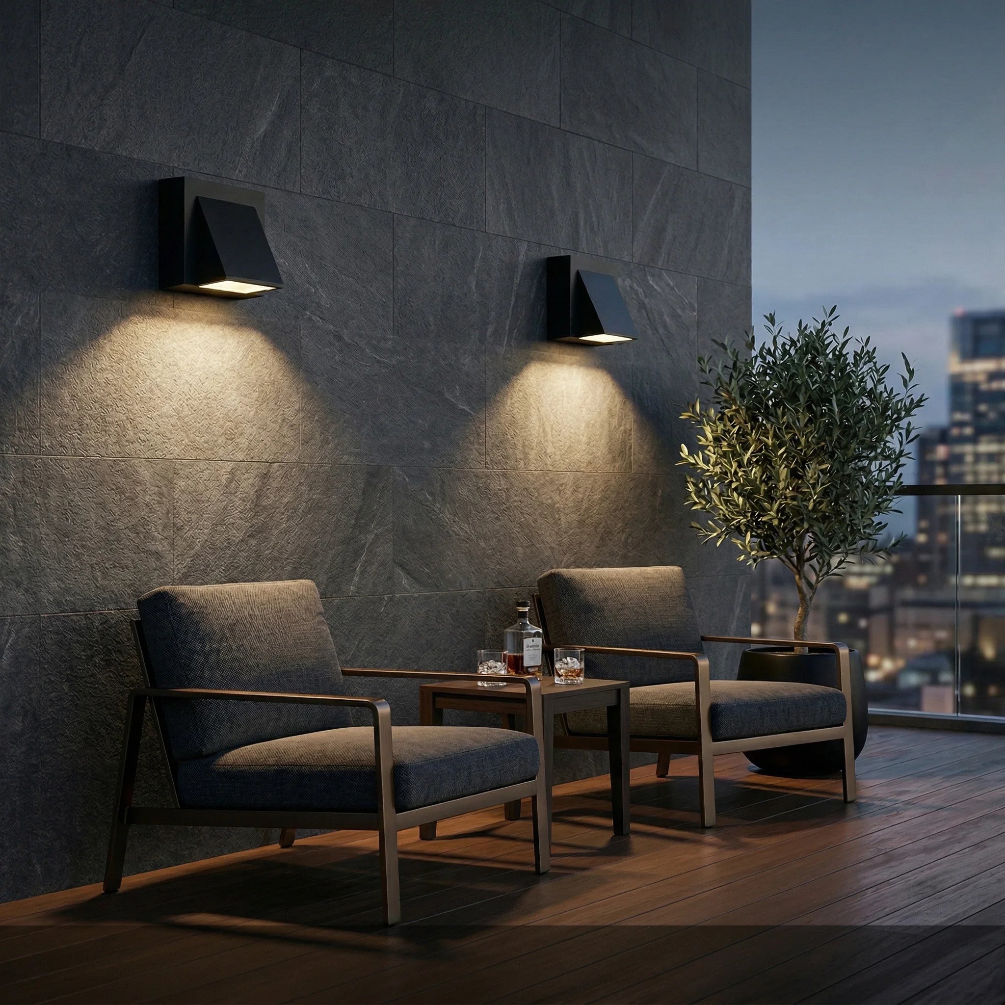 Modern Outdoor LED Wall Sconce for Porch & Garden