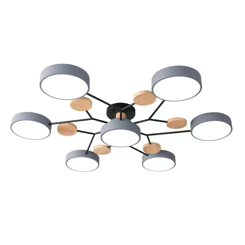 Contemporary Multi-Arm LED Chandelier for Living Room