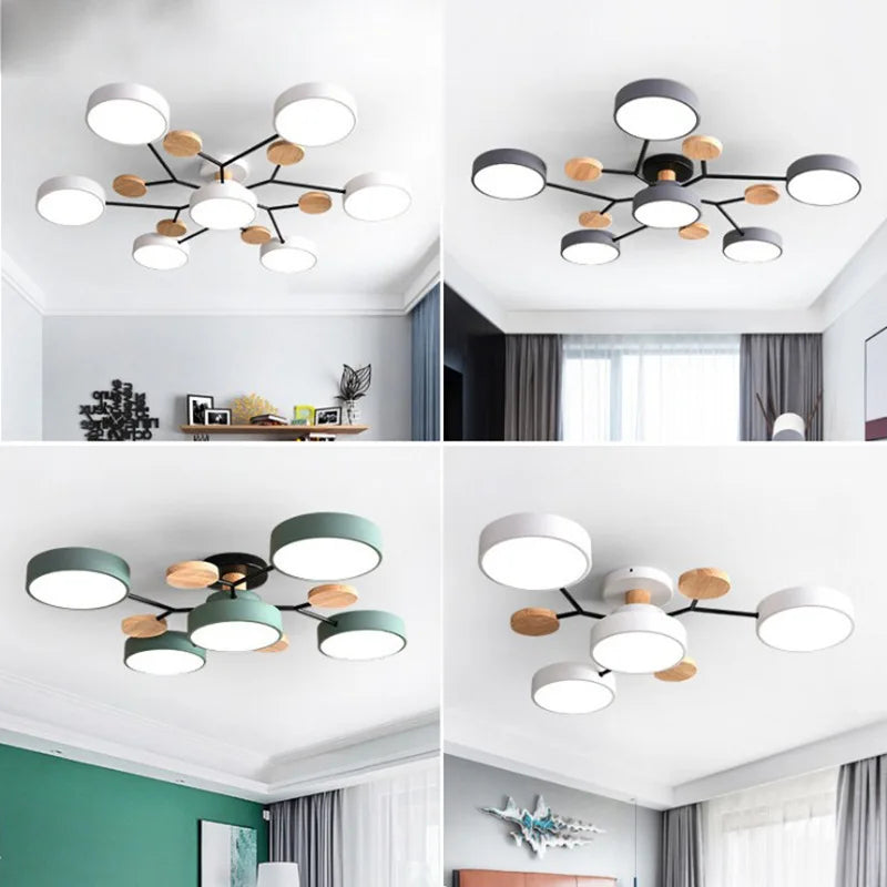 Contemporary Multi-Arm LED Chandelier for Living Room