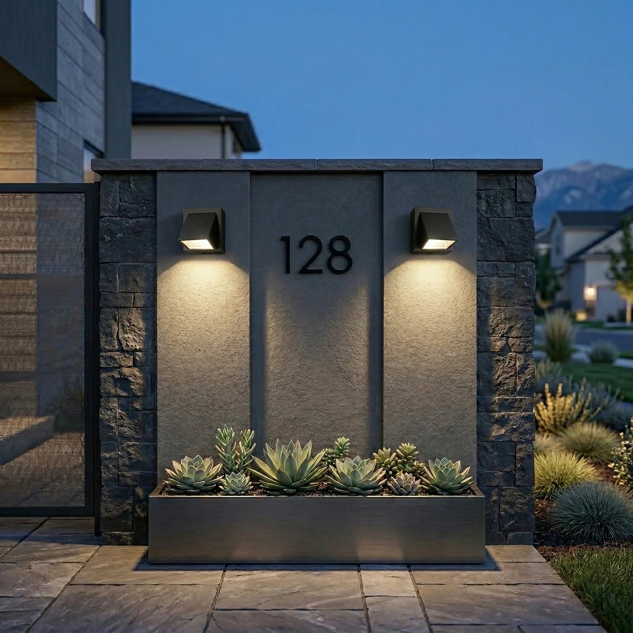 Modern Outdoor LED Wall Sconce for Porch & Garden