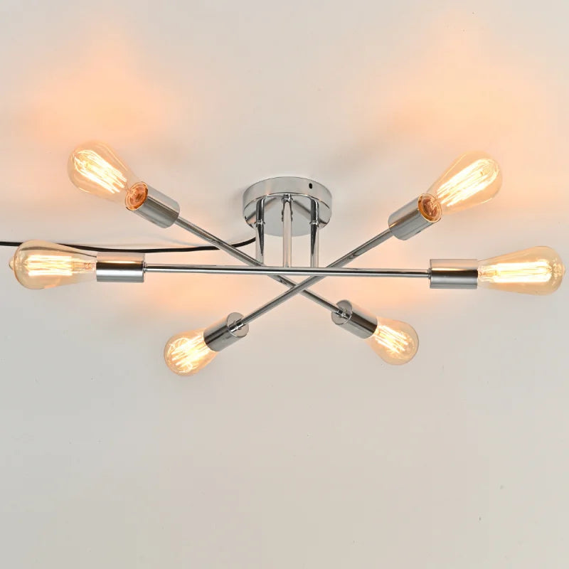 Mid-Century Brass Sputnik Chandelier for Dining & Living Rooms